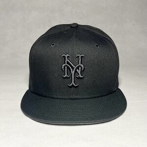 NY Mets Fitted Hat Charcoal